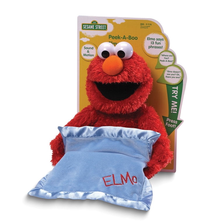 Gund Sesame Street Peek A Boo Elmo Animated Talking Plush Toy, 15