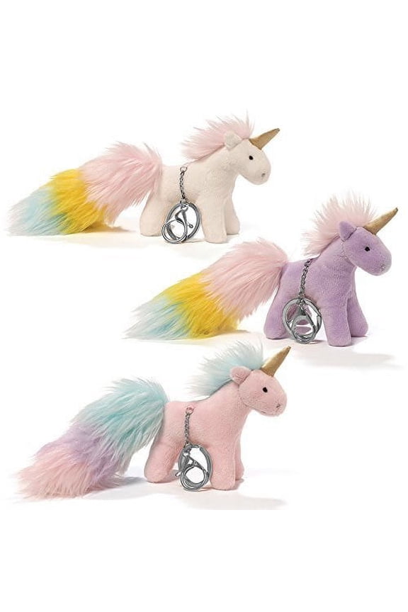 , Unicorn Rainbow Poof Tail Keychain