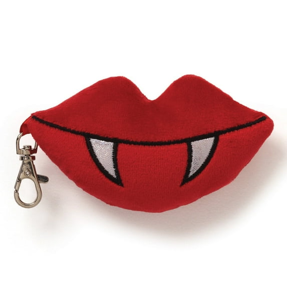 Gund Valentines Love Bites Lips and Vampire Teeth Backpack Clip