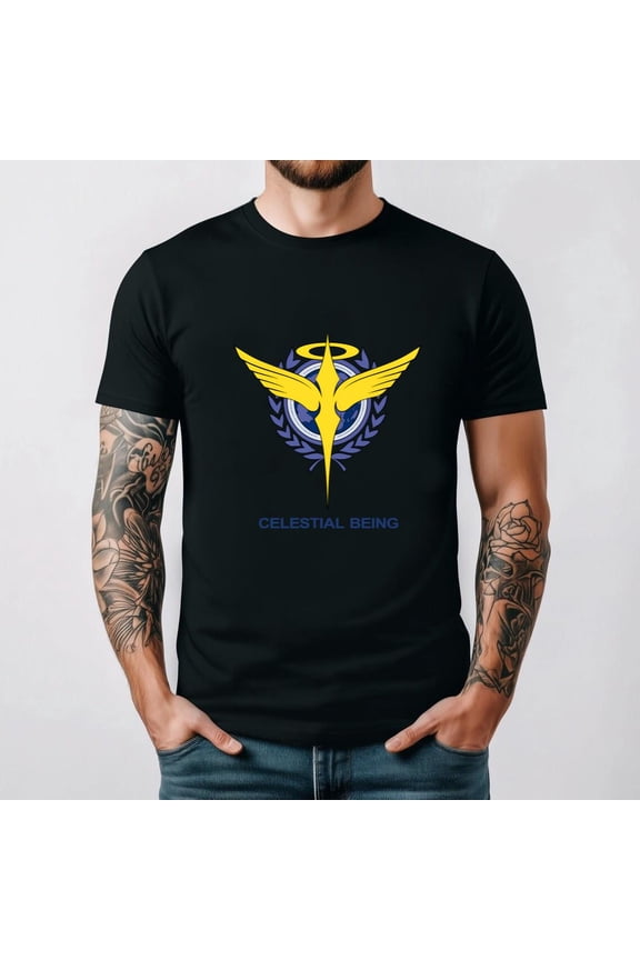 Gundam 00 Celestial Being Mobile Suit Anime Mecha Robot Manga Unisex T-Shirt, for men & women, up to size 5XL.