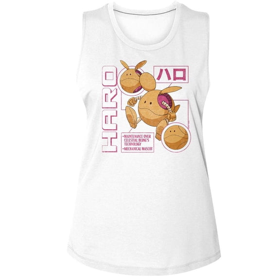 Gundam Daro White Women's Muscle Tank T-Shirt
