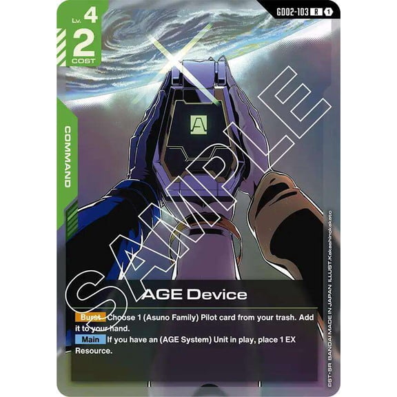 Gundam Dual Impact Rare AGE Device GD02-103