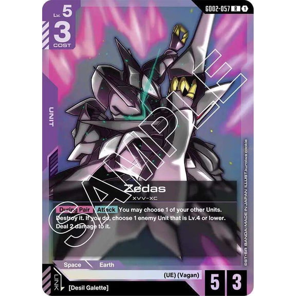 Gundam Dual Impact Rare Zedas GD02-057