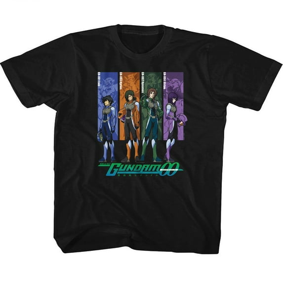 Gundam G00 S1 Rectangles Black Youth T-Shirt S (7-8)