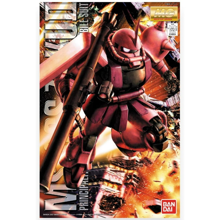 Gundam Master Grade Toy Kit: 1/100 Scale Model MS-06 Char's Zaku