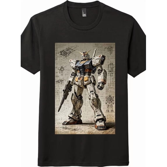 Gundam Mechanical Armor Printed GoldenGate JSC T-shirt S-5XL