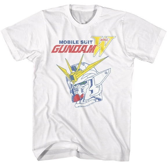 Gundam Ms W Logo White Adult T-Shirt M