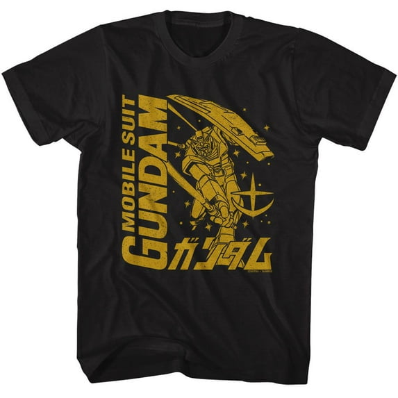 Gundam Msg Logo Mecha Mono Black Adult T-Shirt 4Xl