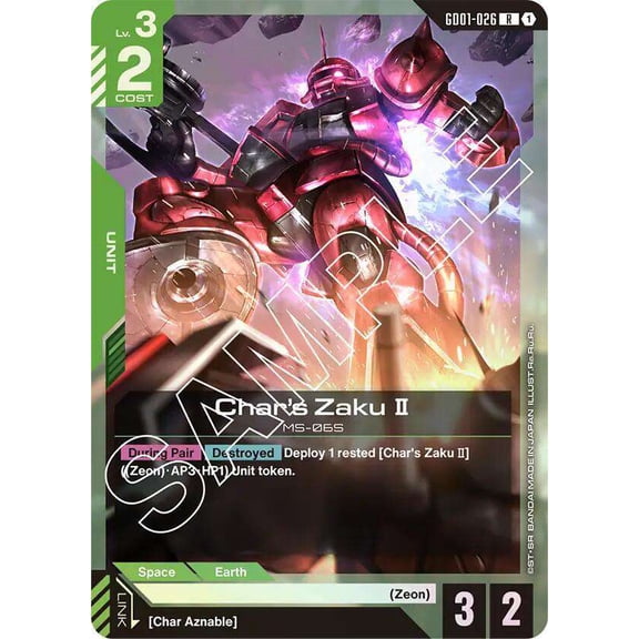 Gundam Newtype Rising Rare Char's Zaku II GD01-026