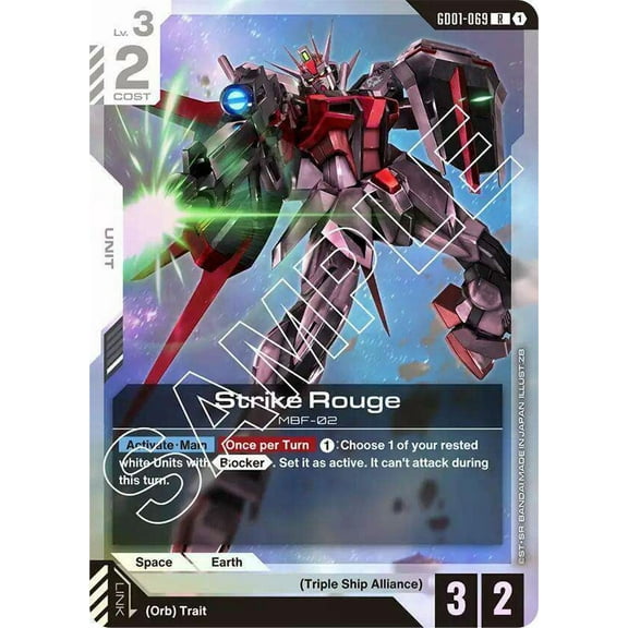 Gundam Newtype Rising Rare Strike Rouge GD01-069