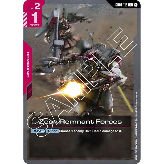 Gundam Newtype Rising Uncommon Zeon Remnant Forces GD01-115