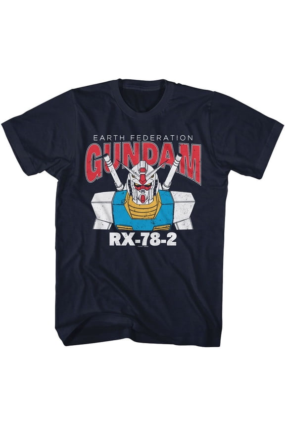 Gundam Rx 78 2 Model Navy Adult T-Shirt