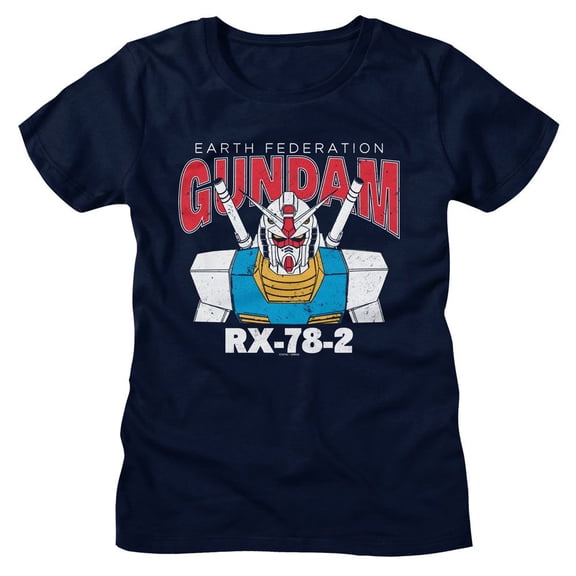 Gundam Rx 78 2 Model Navy Women's T-Shirt