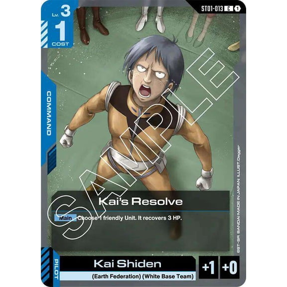 Gundam Starter Deck 01: Heroic Beginnings Common Kai's Resolve ST01-013