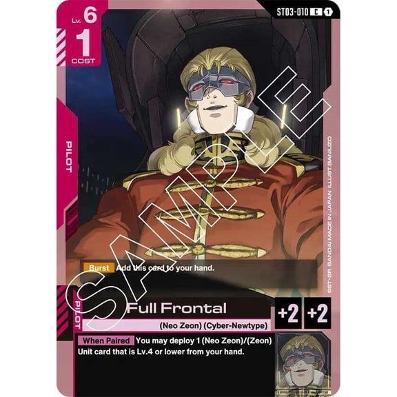 Gundam Starter Deck 03: Zeon's Rush Common Full Frontal ST03-010