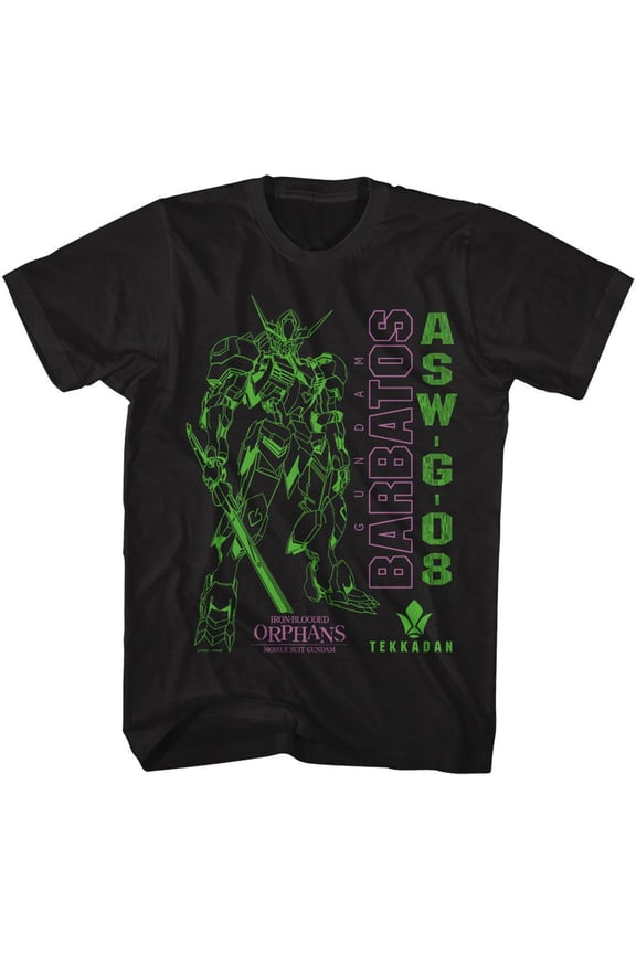 Gundam Tekkadan Barbados Black Adult T-Shirt