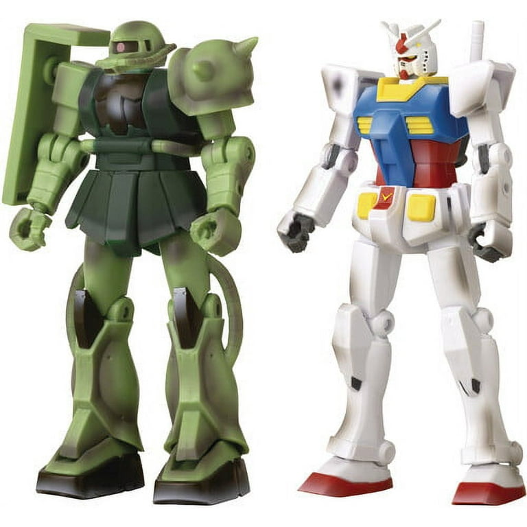 Gundam Universe 4 Inch Action Figure Infinity Exclusive MS 06F Zaku RX 78 2 Gundam