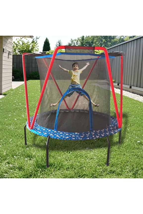 66'' Trampoline for Kids Toddler Indoor Outdoor Small Trampolines for Baby with Heighten Net