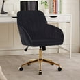thumbnail image 1 of Gundir Mid Back Office Chair, 23.2" Fabric Padded Swivel Task Chair with Wheels, Adjustable Height (32"-36"), 5-Prong Star Base- Home Desk Chair, 1 of 7