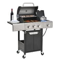 thumbnail image 1 of Gundir 3-Burner Stainless Steel Propane Gas Grill with Side Burner, 40,500 BTU BBQ - Fits 24 Burgers, Rust-Proof with Push-Button Start, 1 of 10