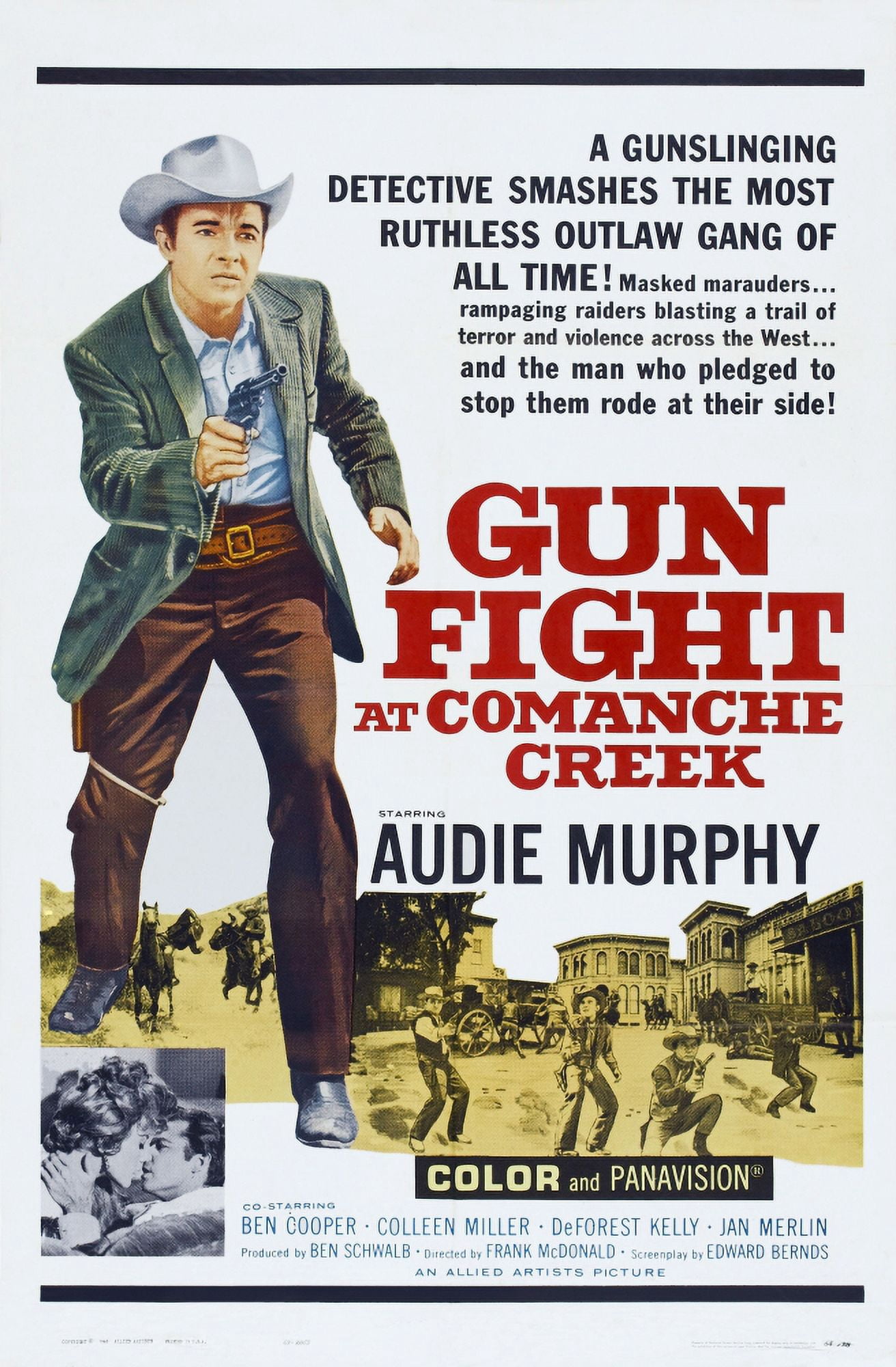 Gunfight At Comanche Creek Canvas Art - (11 x 17)