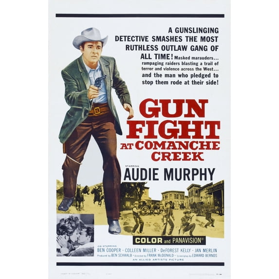 Gunfight At Comanche Creek Top Left: Audie Murphy 1963. Movie Poster Masterprint (24 x 36)