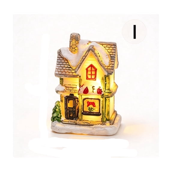 Gunhay Battery Powered Christmas Village House Decoration with LED Light, I
