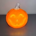 thumbnail image 1 of Gunhay Halloween Decorations Clearence Pumpkin Lanterns with LED Light, Battery Operated Glowing Jack-O-Lantern Table Decor, Hollowed Out Spooky Pumpkin Lamp for Indoor Home, Mantel (Classic Smile), 1 of 7