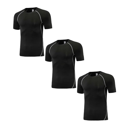 Gunia 3PCS Compression Shirt Boys Athletic Performance Top Wicking Breathable Fit Kids Youth Sports Training Tees 5-15 Years
