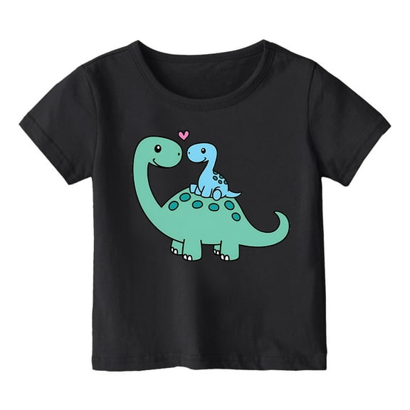 Gunia Baby Boy Outfit Children Round Neck Print Short Sleeved Fashion Boy Clothes Set,3-4 Years