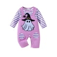 thumbnail image 1 of Gunia Baby Boys Girls Halloween Outfit Unisex Cute Long Sleeve Jumpsuit Romper Outfits Purple 6-12 Months, 1 of 7