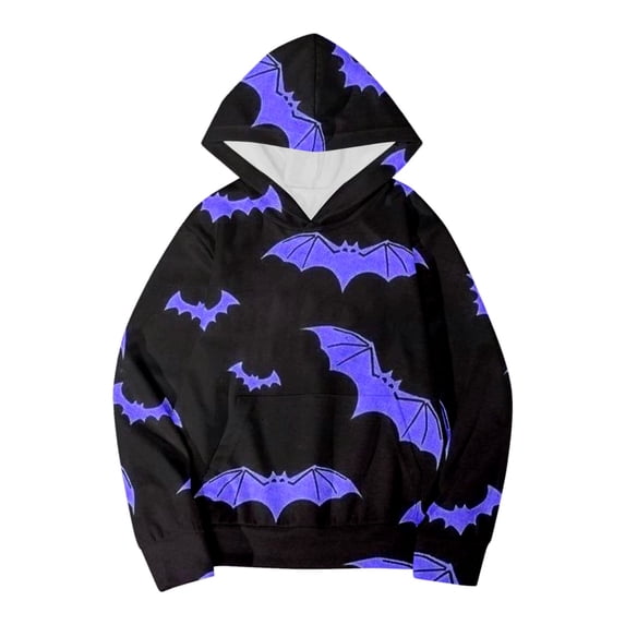 Gunia Baby Boys Girls Halloween Sweatshirt Child Toddler Long Sleeve Cartoon Graphic Warm Hoodie Pullover Tops Outfits Fall Clothes Dark Purple 12-18 Months
