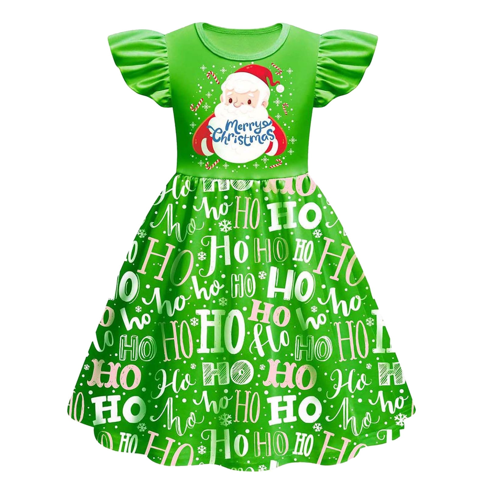 Gunia Baby Girl Christmas Dress Green Xmas Dance Princess Sundress Wedding Elegant Size 1-2 Years
