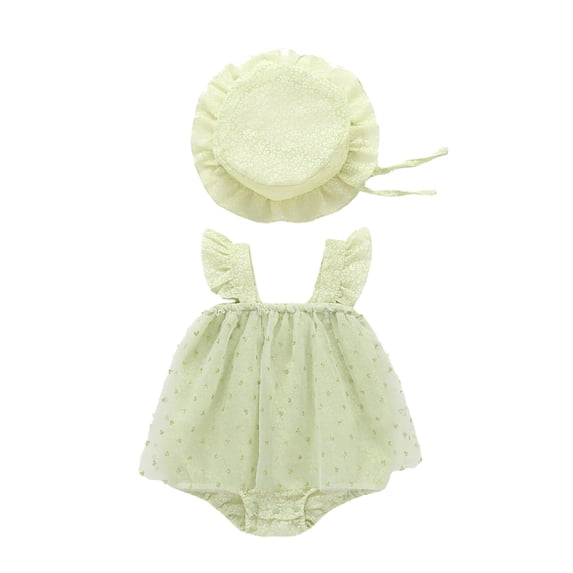 Gunia Baby Girl Outfits Lace Jumpsuit Ruffles Sleeveless Bodysuit Sunsuit Outfits Set Girl Romper Clothes Set 0-15 Months