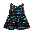 thumbnail image 1 of Gunia Baby Girls Hawaiian Dress Toddler Kids Sleeveless Printed Animal Skirt Princess Clothes Sundress For Holiday Beach Black Dress For Girls 6M-6Y, 1 of 2