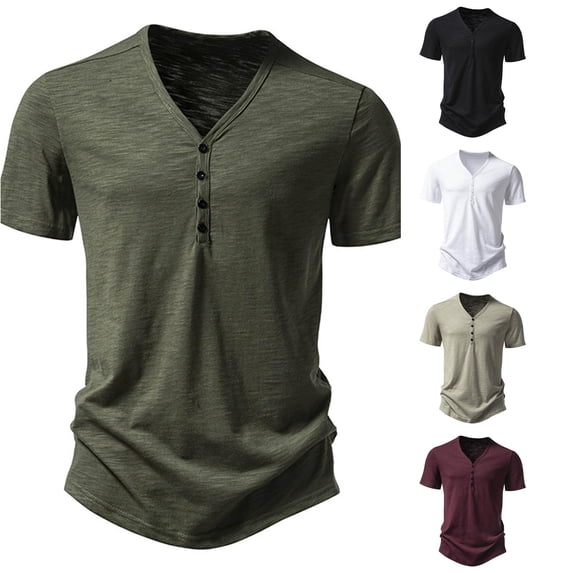 Gunia Bamboo Shirts For Men Casual Fashion Basic Short Sleeved Tops Tshirt For Men Green 2Xl