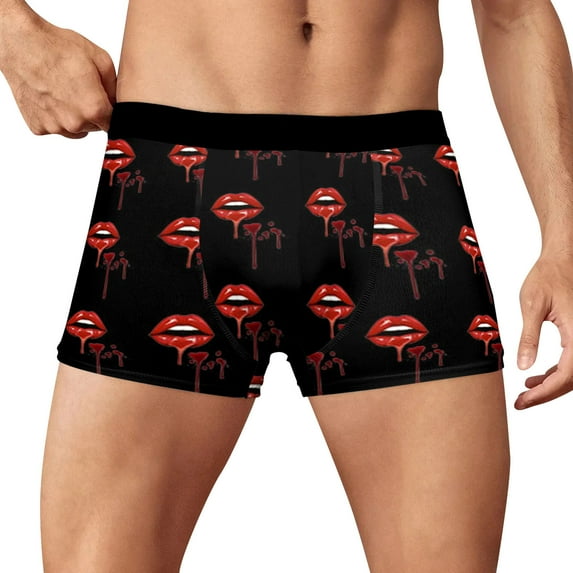 Gunia Boxer Briefs For Men Fashion Casual Comfort Valentines Day Heart Printed Funny Comfortable Underwear S-Xxxl