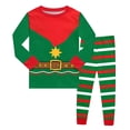 thumbnail image 1 of Gunia Boy Girl Christmas Pajamas Toddler Cotton Santa Claus Long Sleeve Crewneck Top And Pants Festive Family 2 Piece Xmas Pjs Holiday Party Sleepwear, 1 of 3