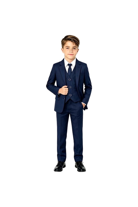 Boy Suits Boys Wedding Outfit Long Sleeve Stylish Formal Jacket Pants Outfit Children Occasions Boys Formal Outfit Stylish