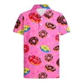 thumbnail image 1 of Gunia Boys Hawaiian Shirt Summer Casual Short Sleeve Shirt Donut Print Classic Button Down Collar Stylish Top Youth Children Beach Polo Shirts for Boy 3-14 Years, 1 of 6