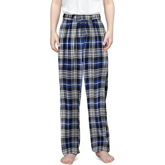 Gunia Boys Pajama Pants For Toddler Kids Plaid Elastic Waist Long Trousers Soft Size 5-6 Years