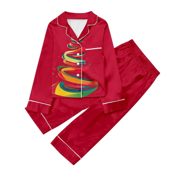 Gunia Boys Pajamas Size 7-8 Years Cartoon Print Long Sleeve Trousers Cardigan Two Piece Sets Soft And Skin-Friendly Nightwear