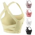 thumbnail image 1 of Gunia Built In Bra Women Tank Tops Shockproof Running Sports Bra With Padded Inserts Back Yoga For Training Workout Vest Camisole Tops For Women Yellow, 1 of 4