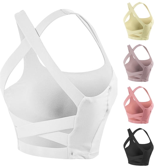 Gunia Built In Bra Womens White Tank Top Shockproof Running Sports Bra With Padded Inserts Back Yoga For Training Workout Vest Tank Tops For Women Camisole