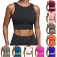 thumbnail image 1 of Gunia Built In Bra Womens Tank Top Built In Padded Top Racerback Vest Sports Bra Open Back Womens Camisole Black, 1 of 4