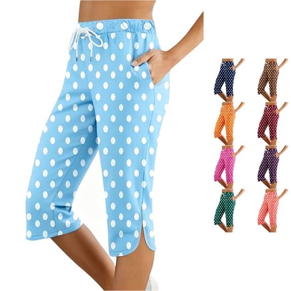 Gunia Capri Pants For Women Fashion Comfortable Casual Mid Waist Sport Pants Summer Pants