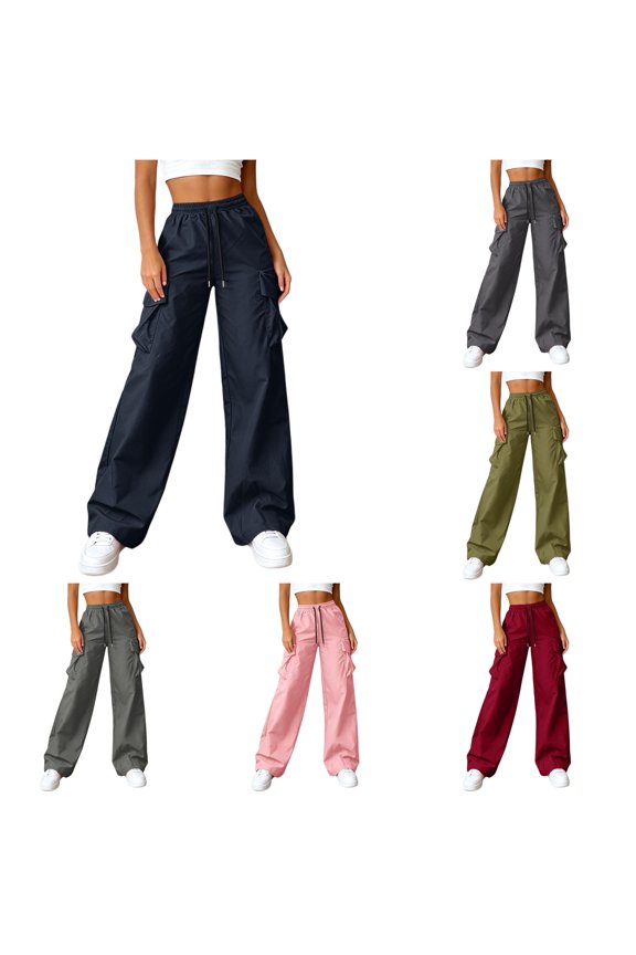 Cargo Pants Women High Waisted Effortless Casual Pants With High Withed Front Pockets Modern Everyday Comfort Summer Trousers