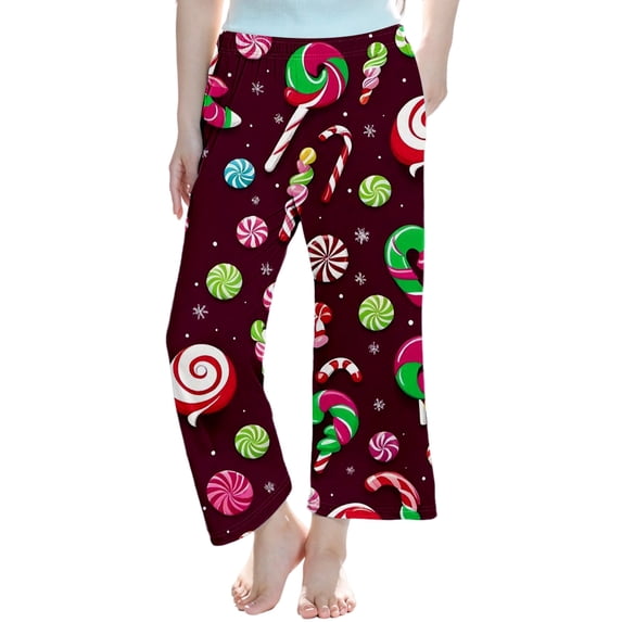 Gunia Christmas Lounge Pants For Kids Boys Girls Festive Holiday Soft Soft Pajama Pants Sleepwear Bottoms Pjs Pants ,Size 3-14 Years