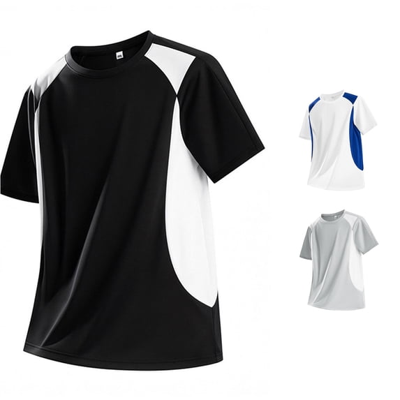 Gunia Cooling Shirts Mens Workout Gym Shirts Quick Dry Moisture Wicking Summer Mesh Loose Fitting Breathable Short Sleeved Tees For Running Athletic Sport Tops Tshirt For Men Black 4Xl