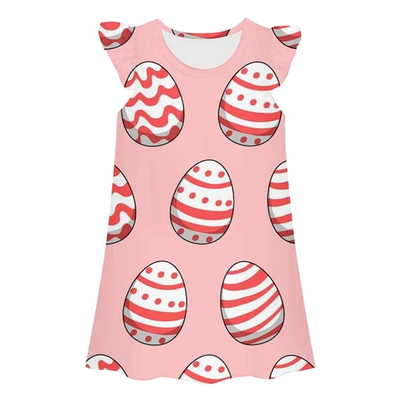 Gunia Cute Girls Nightgowns Kids Easter Print Princess Dress Gown Toddlers Casual Wear Dresses Sleepwear Pajama Sleep Dress Nightshirts Light Pink 9-10 Years